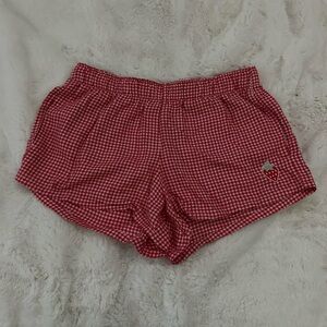 Hollister Red Gingham Sleep Shorts